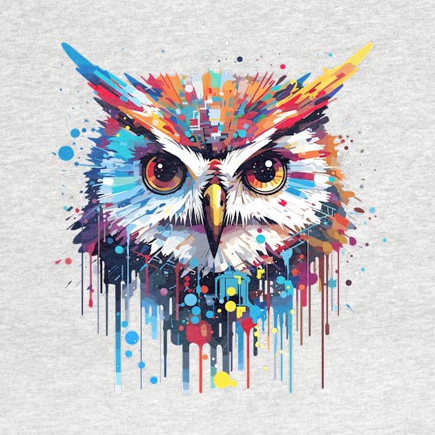 Owl Bird Animal Nature Freedom Wildlife Wonder Abstract by Cubebox